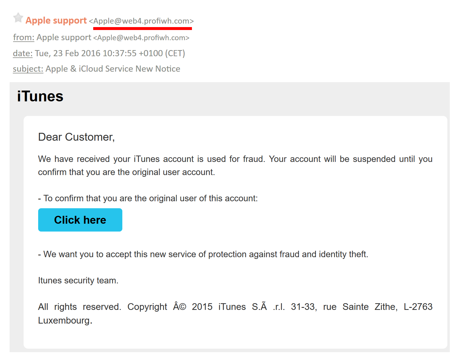 Phishing Tip 1: Check sender email