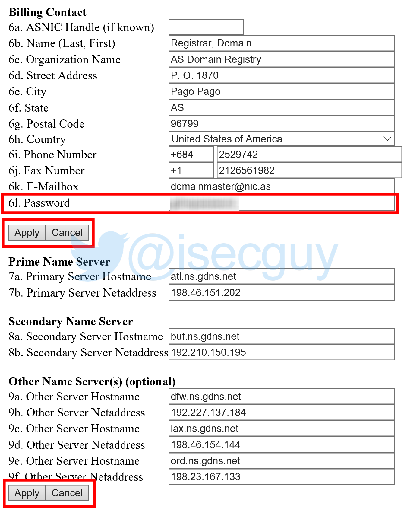 Modify Any .AS Domain Record