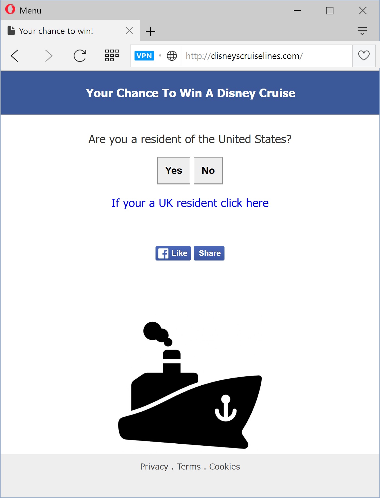 Fake Disney Website