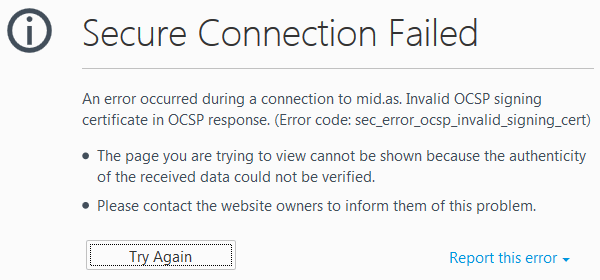 Firefox OCSP issues