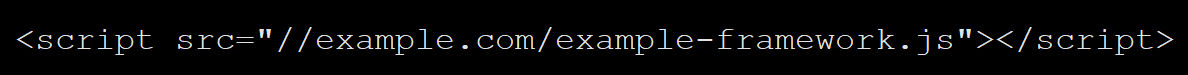 example framework script tag